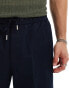 Фото #5 товара GANT drawcord cotton linen trousers in navy