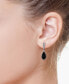 ფოტო #2 პროდუქტის EFFY® Onyx Drop Earrings in Sterling Silver