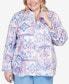 ფოტო #1 პროდუქტის Plus Size Swiss Chalet Cozy Plush Medallion Jacket