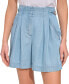 Women's Pleated High Rise Shorts
