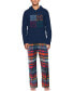 Фото #2 товара Пижама для мужчин Joe Boxer Lounge Hoodie, шорты и брюки, набор из 3 предметов