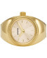 ფოტო #2 პროდუქტის Women's Ring Watch Two-Hand Gold-Tone Stainless Steel Bracelet Watch, 15mm