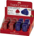 Фото #1 товара Детская точилка для карандашей Faber-Castell FABER-CASTELL Klappspitzdose Sleeve Mini rot/blau