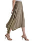 Women's Handkerchief Hem Mixed Media Maxi Skirt