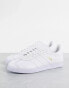 Фото #1 товара adidas Originals Gazelle trainers in triple white