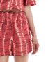 Фото #2 товара Rhythm sahara tie dye short co-ord in red