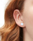 ფოტო #3 პროდუქტის Gold-Tone Color Cubic Zirconia Stud Earrings