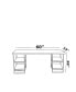 Buket Metal Frame 60 Extra Wide Wood Top 4 Shelves Writing And Computer Черный, 1 Count - фото #6