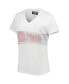 ფოტო #3 პროდუქტის Women's White, Arctic Camo Ohio State Buckeyes Plus Size Pieced Body V-Neck T-shirt