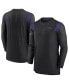 Фото #2 товара Men's Black Baltimore Ravens Sideline Tonal Logo Performance Player Long Sleeve T-shirt
