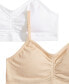 Фото #3 товара Little & Big Girls 2-Pack Seamless Ruched Bras