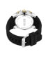 ფოტო #3 პროდუქტის Men's Dress Sport Black Silicon Strap Watch, 48mm