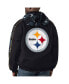 Фото #2 товара Men's Black Pittsburgh Steelers Thursday Night Gridiron Full-Zip Hoodie Jacket