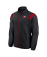 ფოტო #3 პროდუქტის Men's Black, Scarlet San Francisco 49ers Sideline Woven Logo Full-Zip Jacket