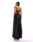 Фото #4 товара Bardot satin maxi dress in black polka dot