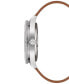ფოტო #3 პროდუქტის Women's Swiss Automatic DS PH200M Diamond (1/20 ct. t.w.) Beige Synthetic Strap Watch 39mm