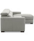 Фото #14 товара Nevio 115" 3-Pc. Leather Sectional with 2 Power Recliners, Headrests and Chaise, Created For Macy's