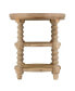 D23.5 X 25" Round 3-Tiered Side Tabel, Natural End Tabel For Lving Room Bedroom Entryway, Brown