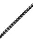 ფოტო #3 პროდუქტის Men's Link Bracelet in Black-Plated Stainless Steel