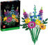Lego 10313 icons wildflower bouquet set, artificial flowers with poppy and lavender, botanical collection, home decoration, crafts for adults, home decoration, gifts for women, men, him and her