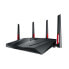 Фото #2 товара ASUS RT-AC88U - Wi-Fi 5 (802.11ac) - Dual-band (2.4 GHz / 5 GHz) - Ethernet LAN - 3G - Black - Red - Tabletop router