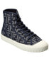 Фото #1 товара Fendi Domino Ff Canvas High-Top Sneaker Men's Blue 7.5