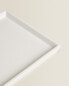 White earthenware bathroom tray