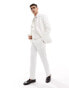 ASOS DESIGN wide fit suit trousers in white