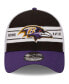 Фото #3 товара Men's Black, Purple Baltimore Ravens Team Banded 39THIRTY Flex Hat
