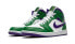 Фото #5 товара Кроссовки Nike Air Jordan 1 Mid Incredible Hulk (Зеленый, Фиолетовый)