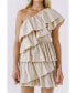 Фото #1 товара Women's One-Shoulder Ruffled Mini Dress