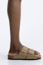 Фото #6 товара Замшевые сандалии с двумя ремешками ZARA