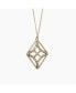 Фото #2 товара Stained Glass Diamond Necklace Antique Gold