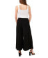 Petite High Rise Pull-On Wide-Leg Ankle Pants