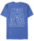 Men's Galaxy Dad Text Short Sleeve Crew T-shirt Синий, L - фото #1