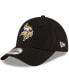 ფოტო #2 პროდუქტის Men's Black Minnesota Vikings The League 9FORTY Adjustable Hat