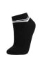 Kadın 3'lü Pamuklu Patik Çorap W8968azns