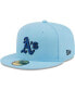 Фото #2 товара Men's Light Blue Oakland Athletics 59FIFTY Fitted Hat