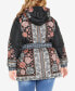 ფოტო #2 პროდუქტის Plus Size Flora Long Sleeve Puffer Jacket