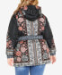 Фото #2 товара Plus Size Flora Long Sleeve Puffer Jacket