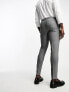 ASOS DESIGN super skinny smart trousers in grey pin dot