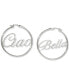 AJOA by Medium Cubic Zirconia "Ciao Bella" Hoop Earrings, 1.62"