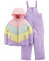 Фото #2 товара Kid 2-Piece Rainbow Snowsuit Set 4