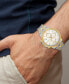 ფოტო #4 პროდუქტის Men's Chronograph Date Quartz Bicocca Gold-Tone, Silver-Tone Stainless Steel Bracelet 46mm
