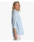 ფოტო #1 პროდუქტის Women's Cotton Poplin Button-Front A-Line Shirt Top Prime Time Tunic