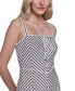 Фото #8 товара Women's Striped Square-Neck Dress