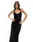 Фото #4 товара Pimkie crochet v neck maxi dress in black