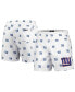 Фото #2 товара Men's White New York Giants Allover Print Mini Logo Shorts