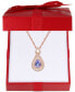 ფოტო #1 პროდუქტის Sapphire (1-1/4 ct. t.w.) & Diamond (1/4 ct. t.w.) 18" Pendant Necklace in 14k White Gold (Also available in Tanzanite, Emerald and Ruby)