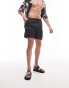 Topman skinny cargo swim shorts in black